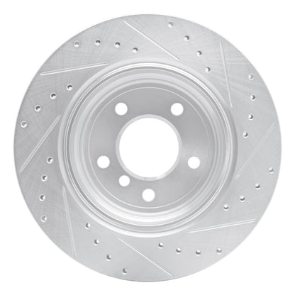 R1 Concepts R1 04-10 BMW 525i (Mexico) Rear Left Drilled & Slotted Silver Brake Rotor
