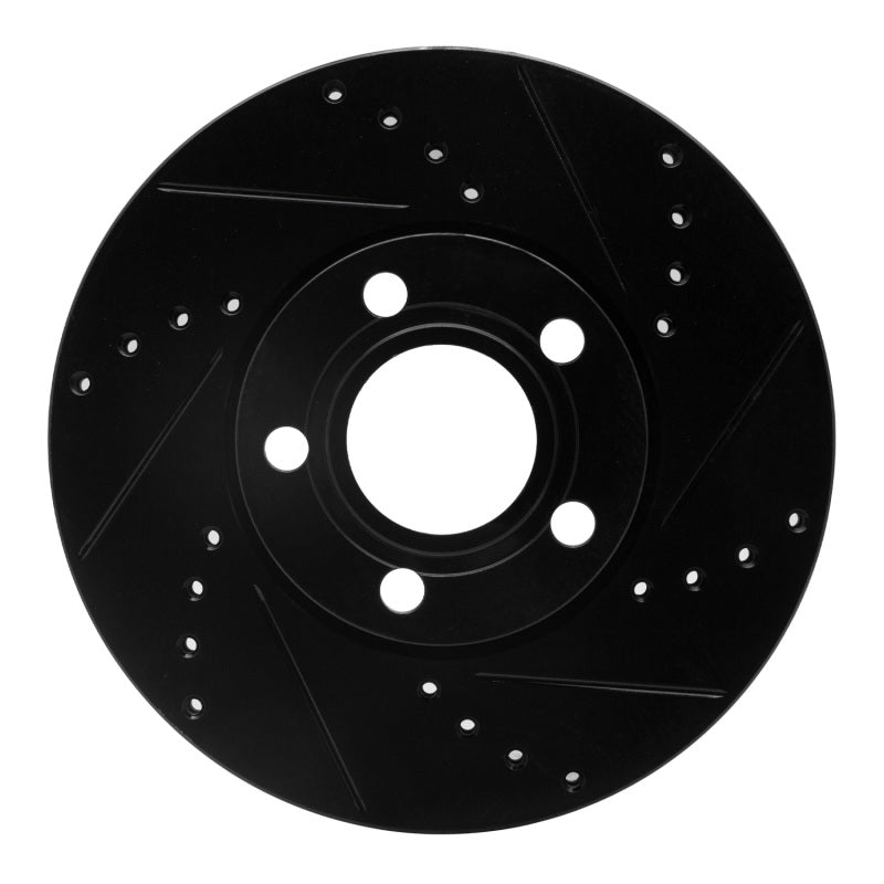 R1 Concepts R1 92-08 Audi A4 (USA/Canada) Front Right Drilled & Slotted Black Brake Rotor
