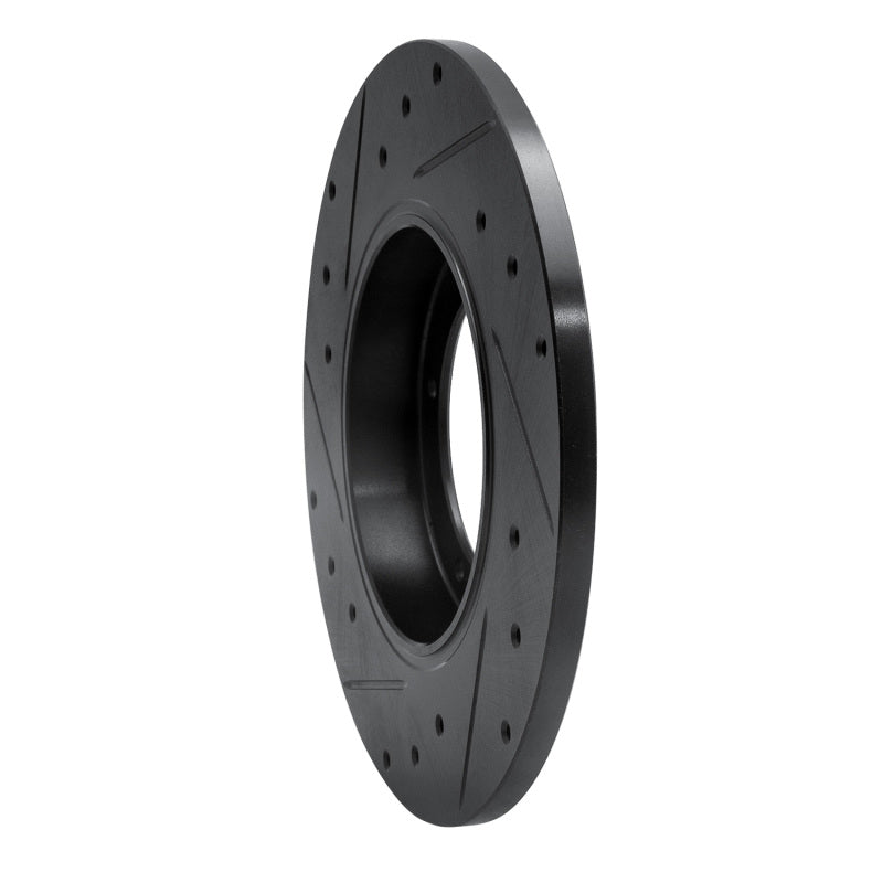 R1 Concepts R1 65-76 Porsche 911 Front Right Drilled & Slotted Black Brake Rotor