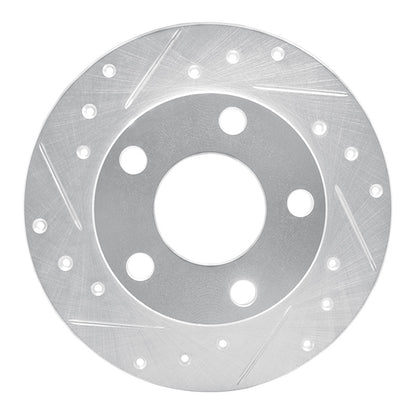 R1 Concepts R1 98-01 Audi A6 Quattro Rear Left Drilled & Slotted Silver Brake Rotor