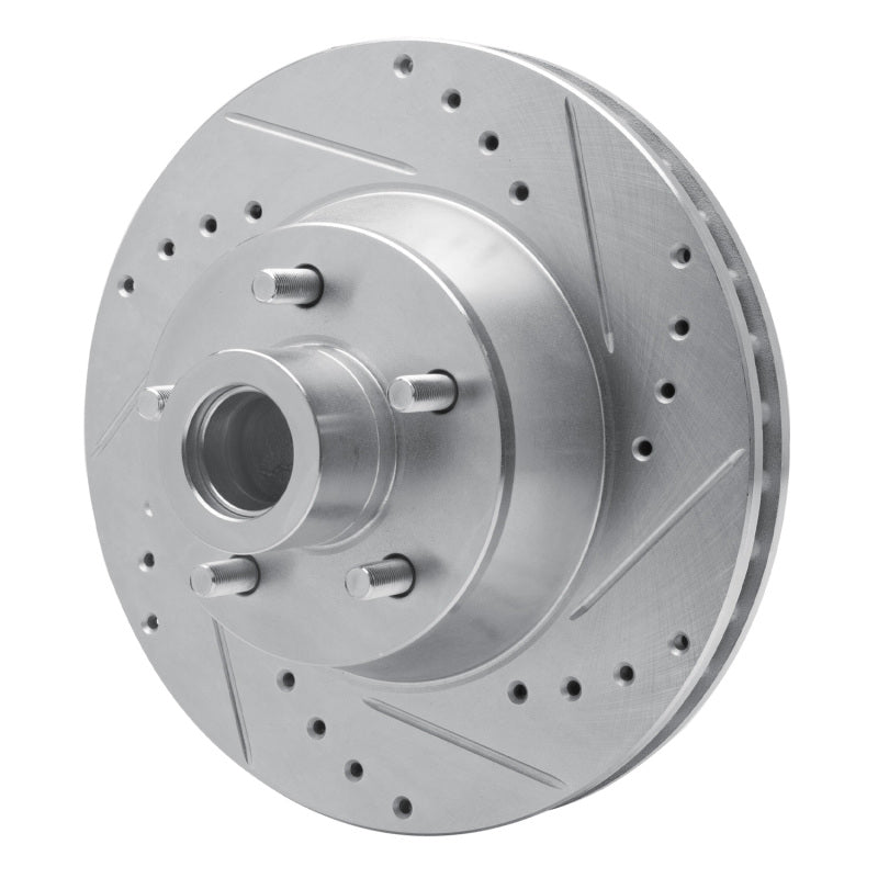 R1 Concepts R1 71-81 Chrysler Town & Country Front Right Drilled & Slotted Silver Brake Rotor