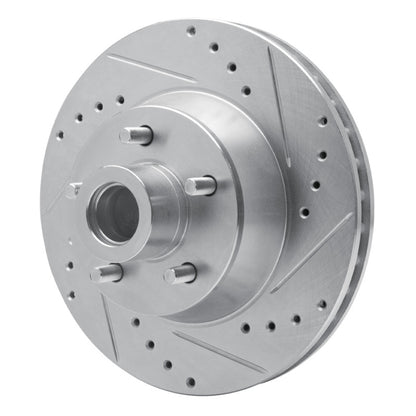R1 Concepts R1 71-81 Chrysler Town & Country Front Right Drilled & Slotted Silver Brake Rotor