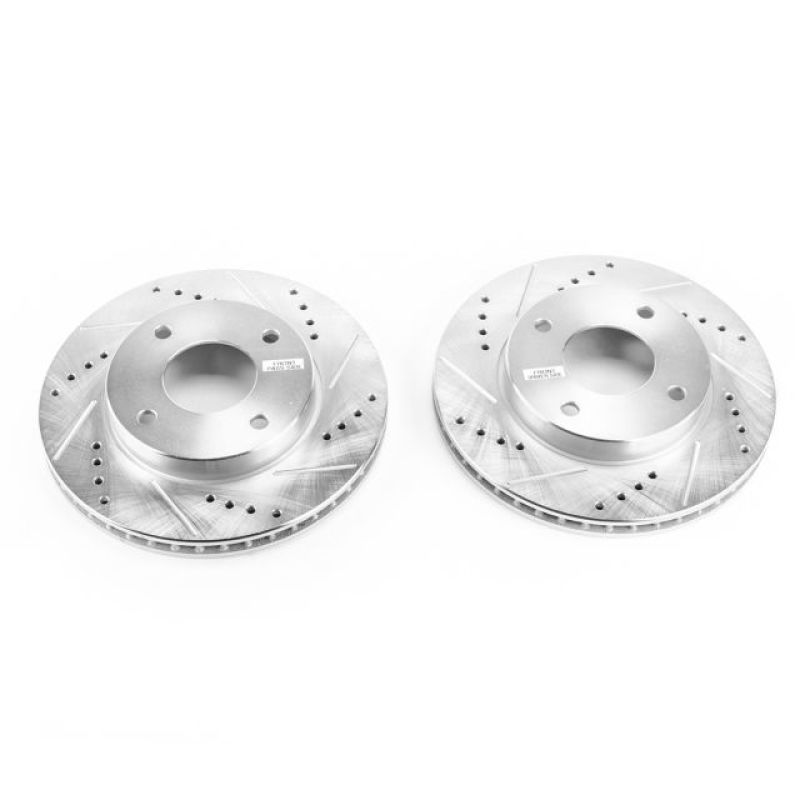 PowerStop Power Stop 09-11 Nissan Versa Front Evolution Drilled & Slotted Rotors - Pair