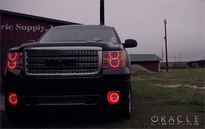 ORACLE Lighting Oracle 08-13 GMC Sierra LED Round Ring Headlight Halo Kit - Blue