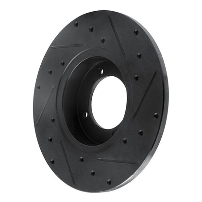 R1 Concepts R1 74-78 Nissan 260Z Front Left Drilled & Slotted Black Brake Rotor