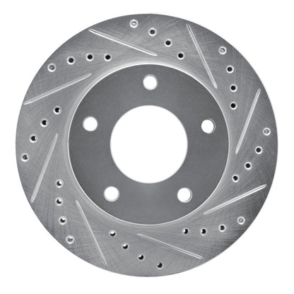 R1 Concepts R1 69-78 Cadillac Eldorado Front Right Rear Right Drilled & Slotted Silver Brake Rotor