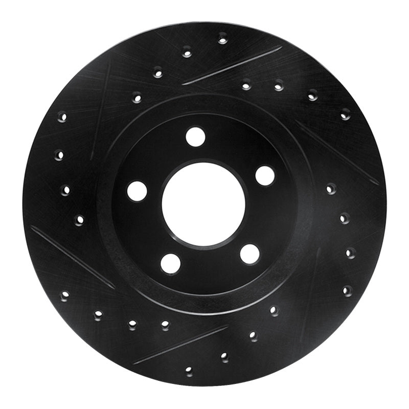 R1 Concepts R1 95-99 Dodge Neon (USA/Canada) Front Right Drilled & Slotted Black Brake Rotor