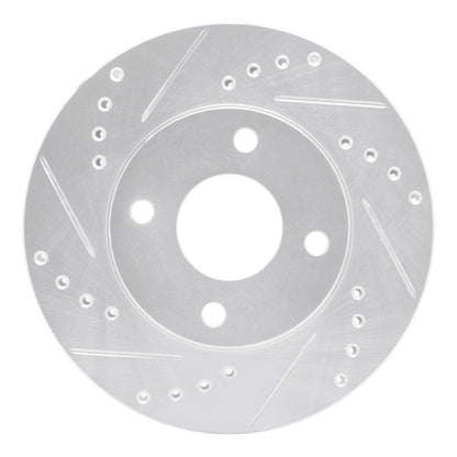 R1 Concepts R1 00-15 Ford Ikon (Mexico / Made In Brazil) Front Left Drilled & Slotted Silver Brake Rotor
