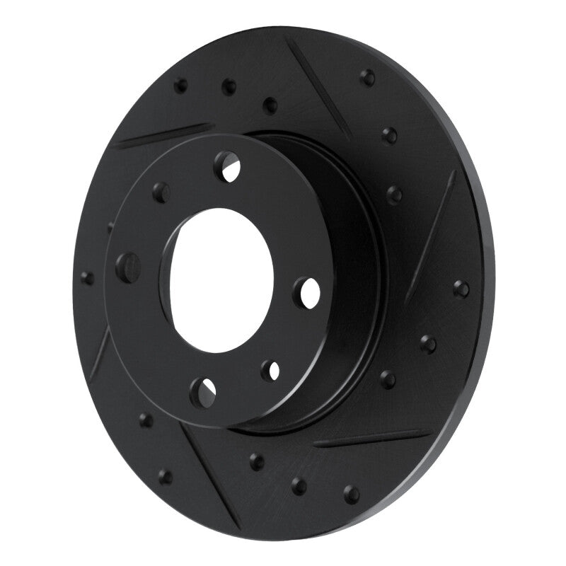 R1 Concepts R1 66-92 Bertone X-1/9 Rear Right Front Right Drilled & Slotted Black Brake Rotor