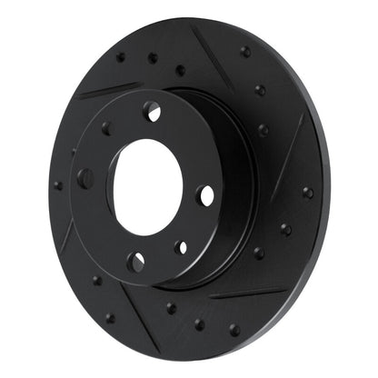 R1 Concepts R1 66-92 Bertone X-1/9 Rear Right Front Right Drilled & Slotted Black Brake Rotor