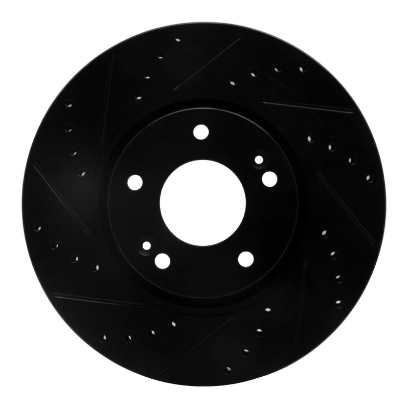 R1 Concepts R1 05-24 Hyundai CRETA (Mexico) Front Left Drilled & Slotted Black Brake Rotor