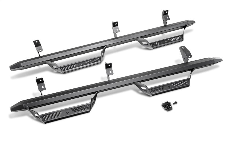 N-Fab Predator Pro Step System 05-18 Toyota Tacoma Double Cab All Beds Gas - Tex. Black