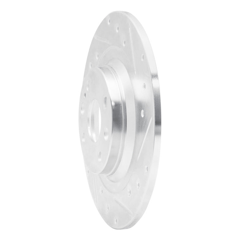 R1 Concepts R1 01-05 Mazda Miata Rear Right Drilled & Slotted Silver Brake Rotor