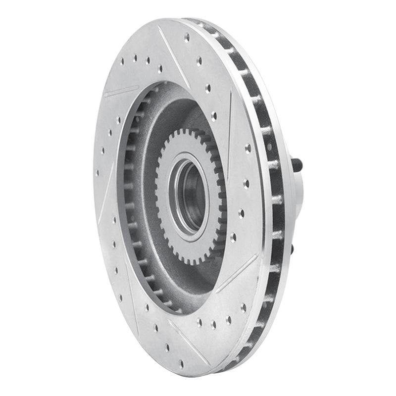 R1 Concepts R1 1991-1996 Buick Roadmaster Front Left Drilled & Slotted Silver Brake Rotor