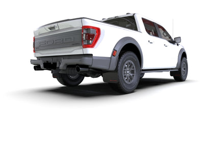 Rally Armor 21-25 Ford F-150 Raptor Gen 3 Black UR Mud Flap w/Metallic Black Logo