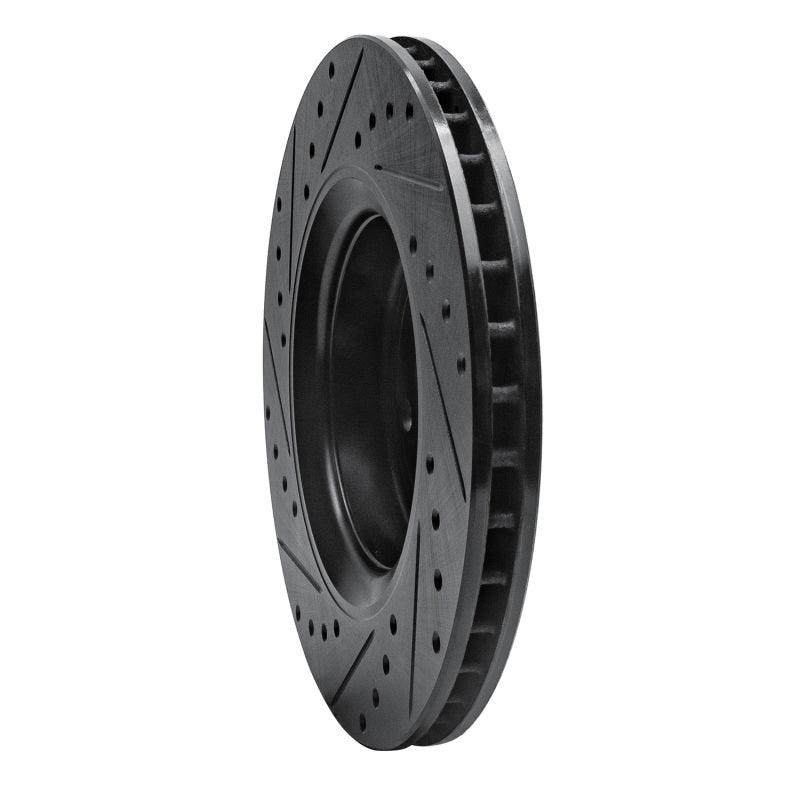 R1 Concepts R1 98-04 Volvo V70 Front Right Drilled & Slotted Black Brake Rotor