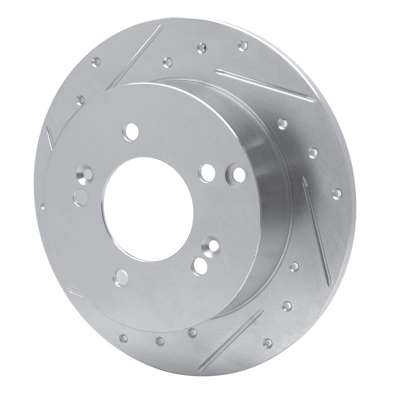 R1 Concepts R1 07-12 Kia Rondo (Canada) Rear Left Drilled & Slotted Silver Brake Rotor