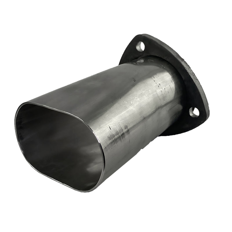 Granatelli Motor Sports Granatelli 3.0in Round to 3.0in Oval Exhaust Adapter w/Floating 3 Bolt Header Flange