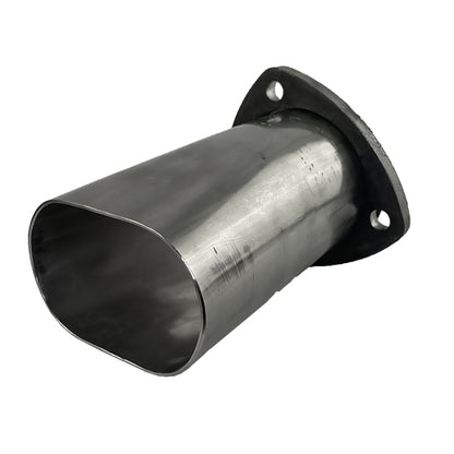 Granatelli Motor Sports Granatelli 3.0in Round to 3.0in Oval Exhaust Adapter w/Floating 3 Bolt Header Flange