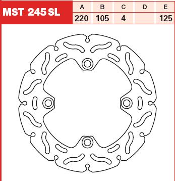 TRW MOTO MST245SL Brake Disc