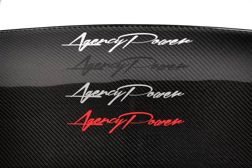 Agency Power AP-STICKER-BLK 8" Script Logo Decal - Black