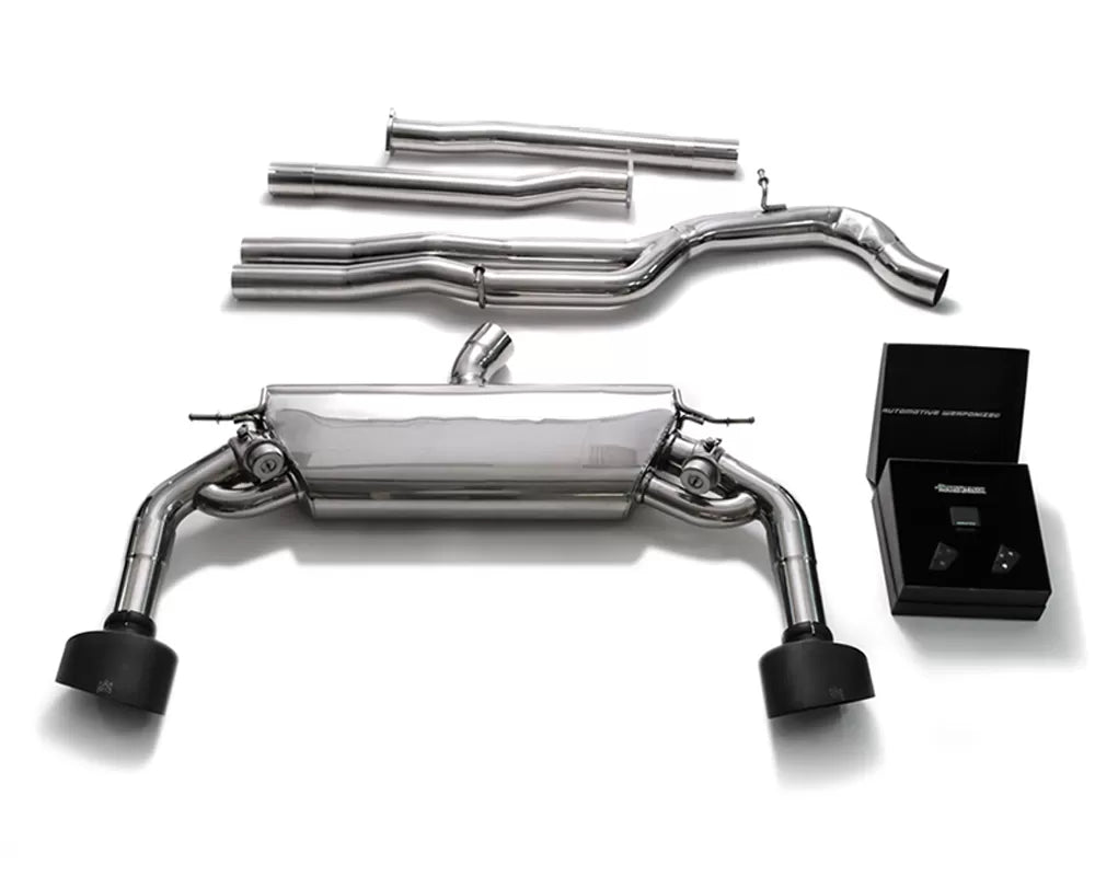 Valvetronic Exhaust System Audi Sportback RS3 8V with Matte Black Tips | ML Performance Car Parts