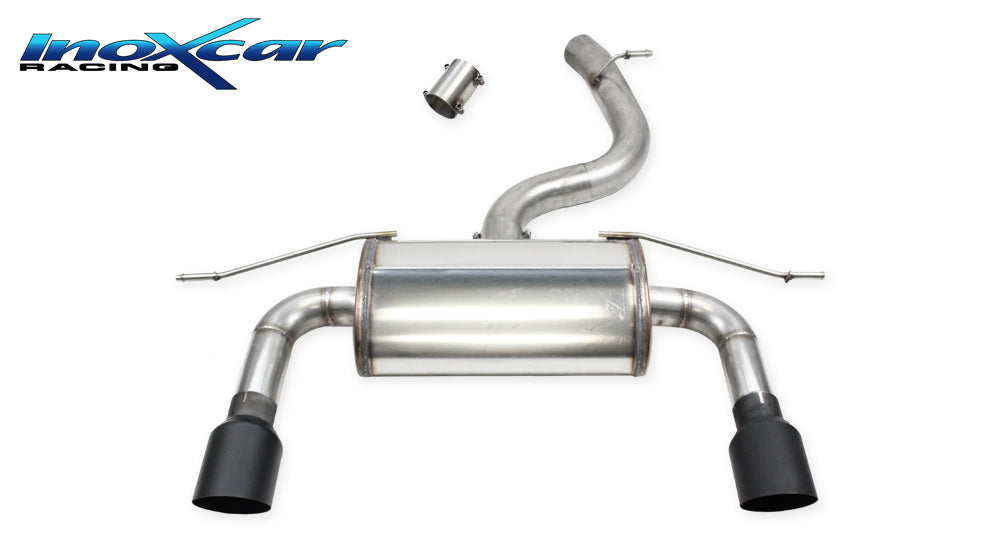 InoXcar AUTT.09.10CBLACK AUDI TT (Type 8S) 45TFSI 2.0 (245cv) Rear Silencer With End Pipe Diam. 100 Racing Black Ceramic R+L 1 | ML Performance UK Car Parts