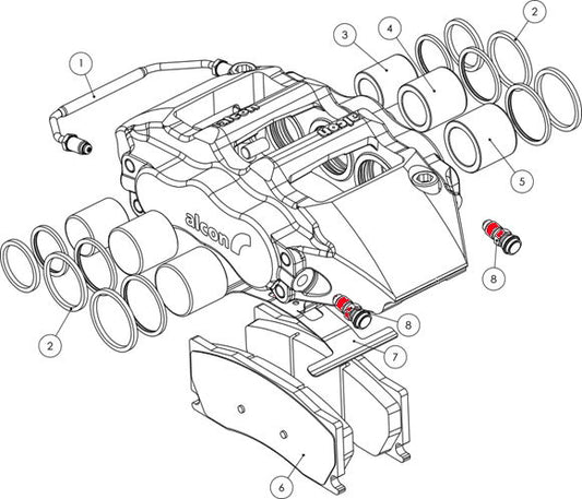 Alcon 03.3518-0066.1 Bleed Screw (Suitable for All Front & Rear Caliper Types)