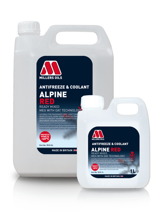 Millers Oils 7810JBB Alpine Red Antifreeze & Coolant Ready Mixed 1L