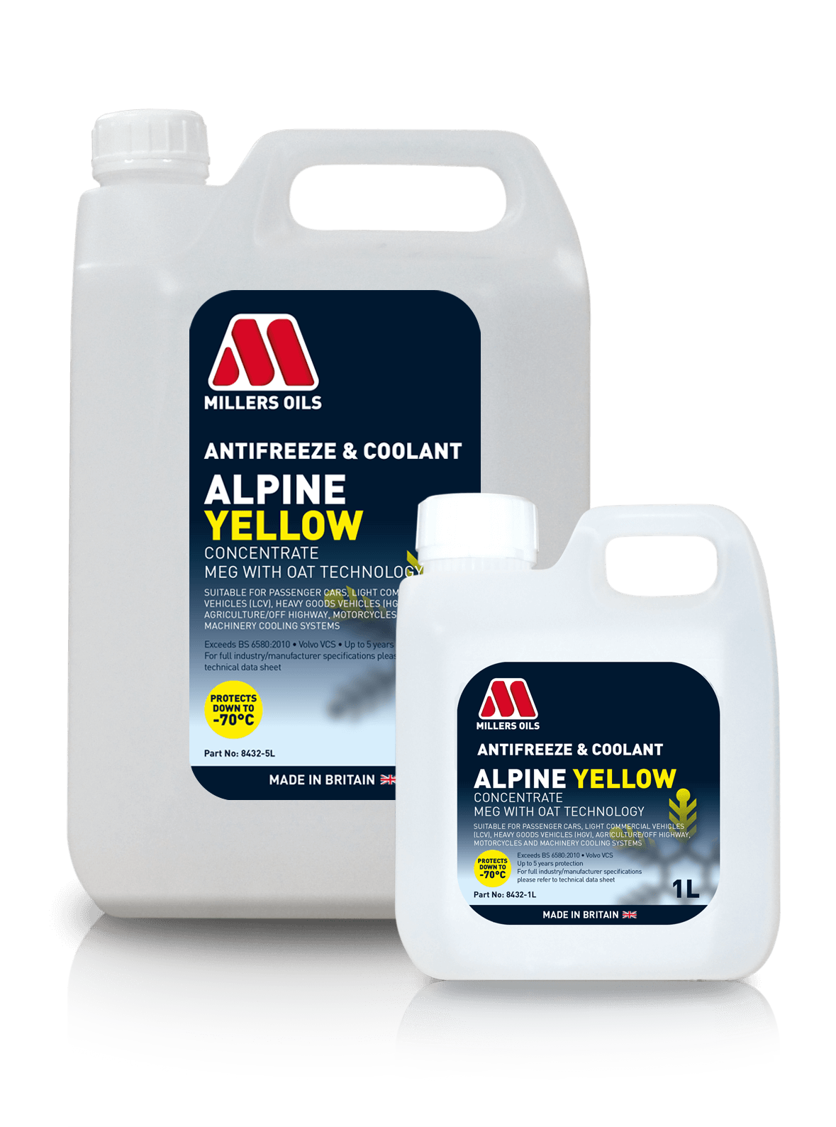 Millers Oils 8432 Alpine Yellow Antifreeze & Coolant Concentrate
