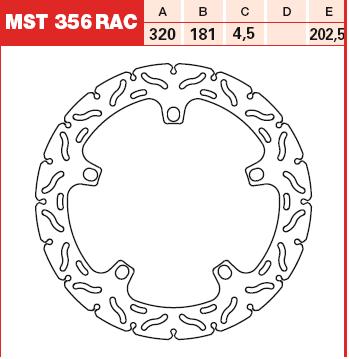 TRW MOTO MST356RAC Brake Disc