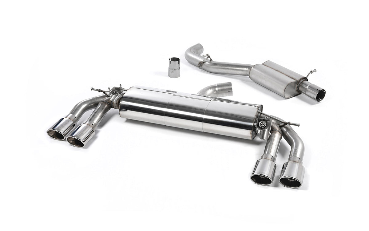 MillTek SSXAU1206 Audi TTS MK3 - Resonated (Quieter) Cat-Back Exhaust System with Polished Oval Tips