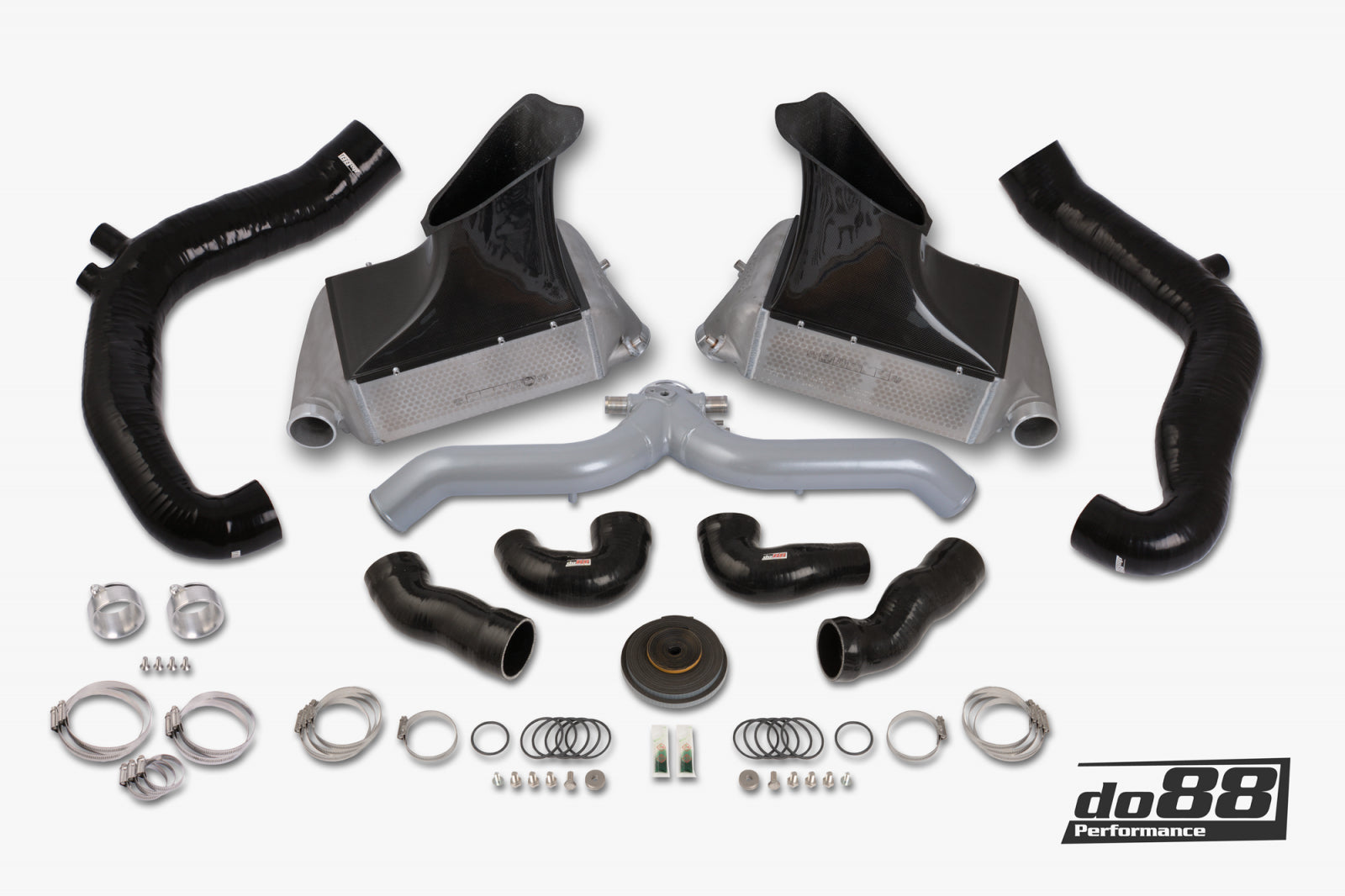 DO88 BIG-130SI-169 BigPack Porsche 911 Turbo (997.2) Silver Pipe, with inlets
