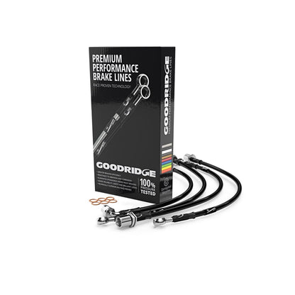 Goodridge SBW0500-4 BMW E60 4 Line Braided Brake Hose Lines Kit (Inc. M5)