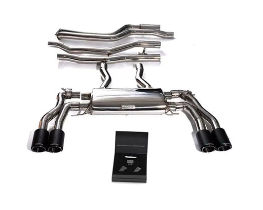 Valvetronic Exhaust System BMW F98 X4M with Carbon Tips | ML Performance Car Parts