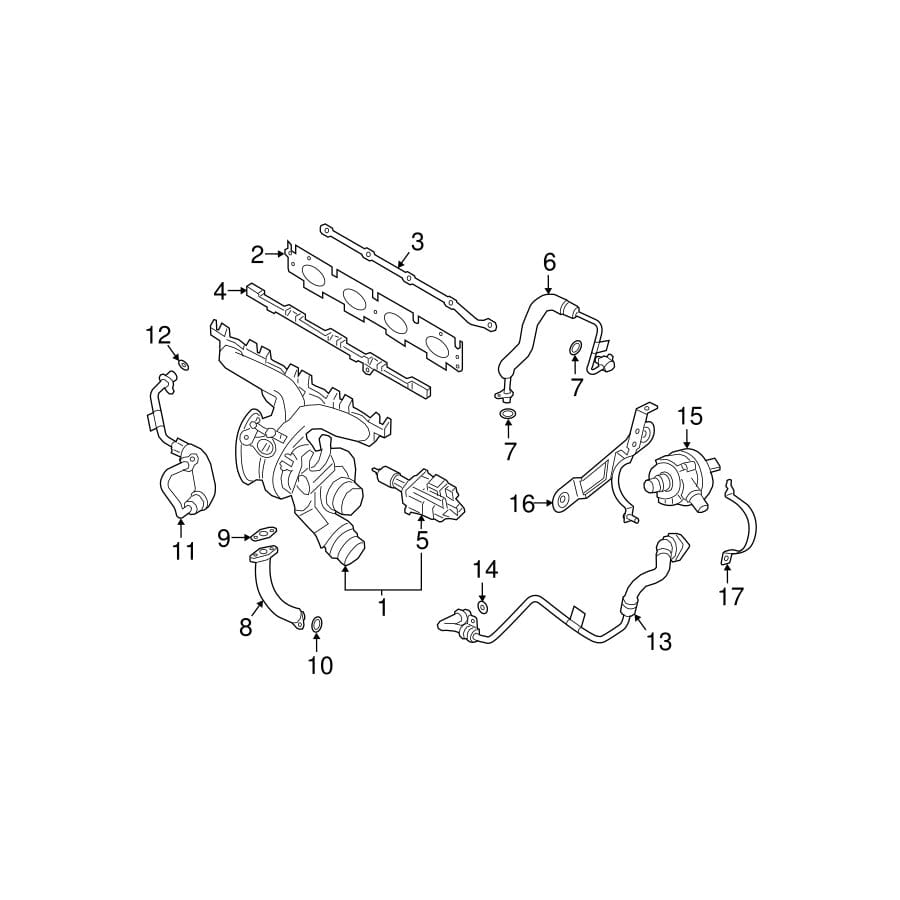 Genuine BMW 11538854734 Turbocharger Coolant Feed Line (Inc. 230i, X3 sDrive30i & 530i xDrive)