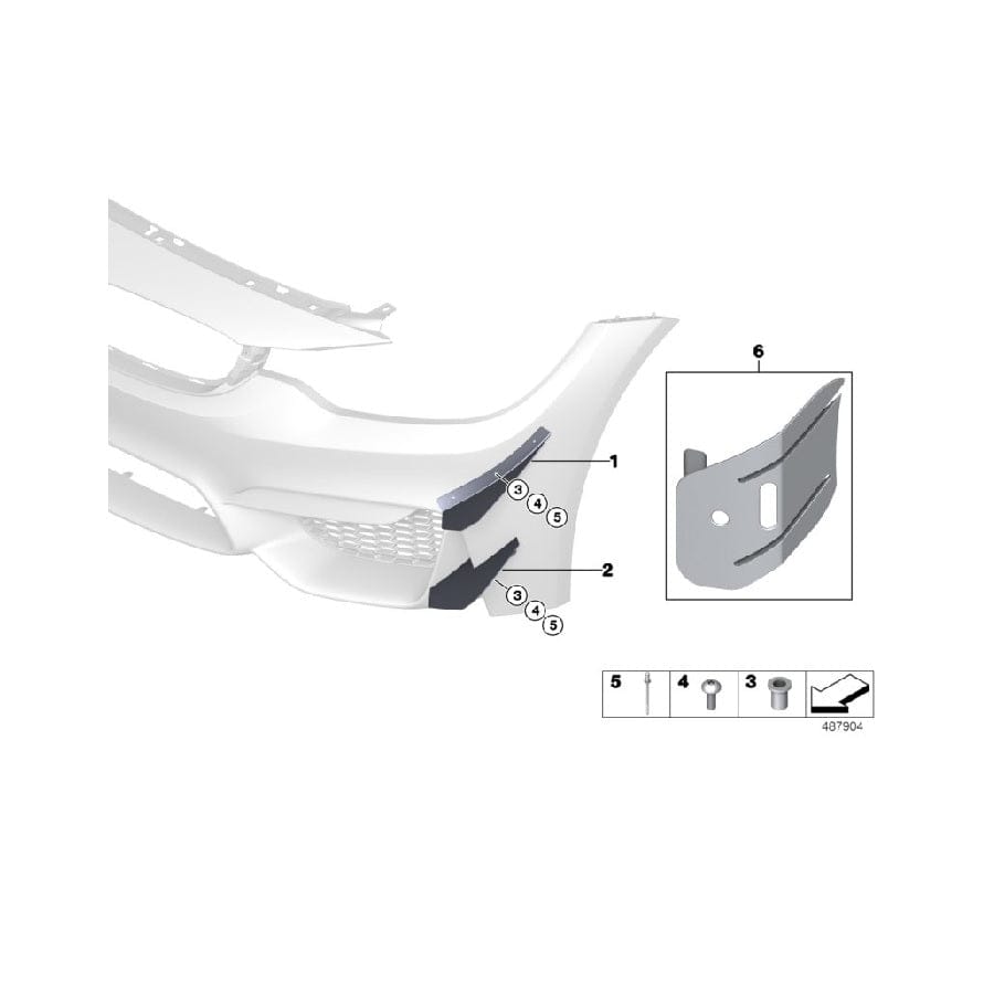 Genuine BMW 83318431835 BMW Template Left POSITION FLICKS (Inc. M4 GT4)