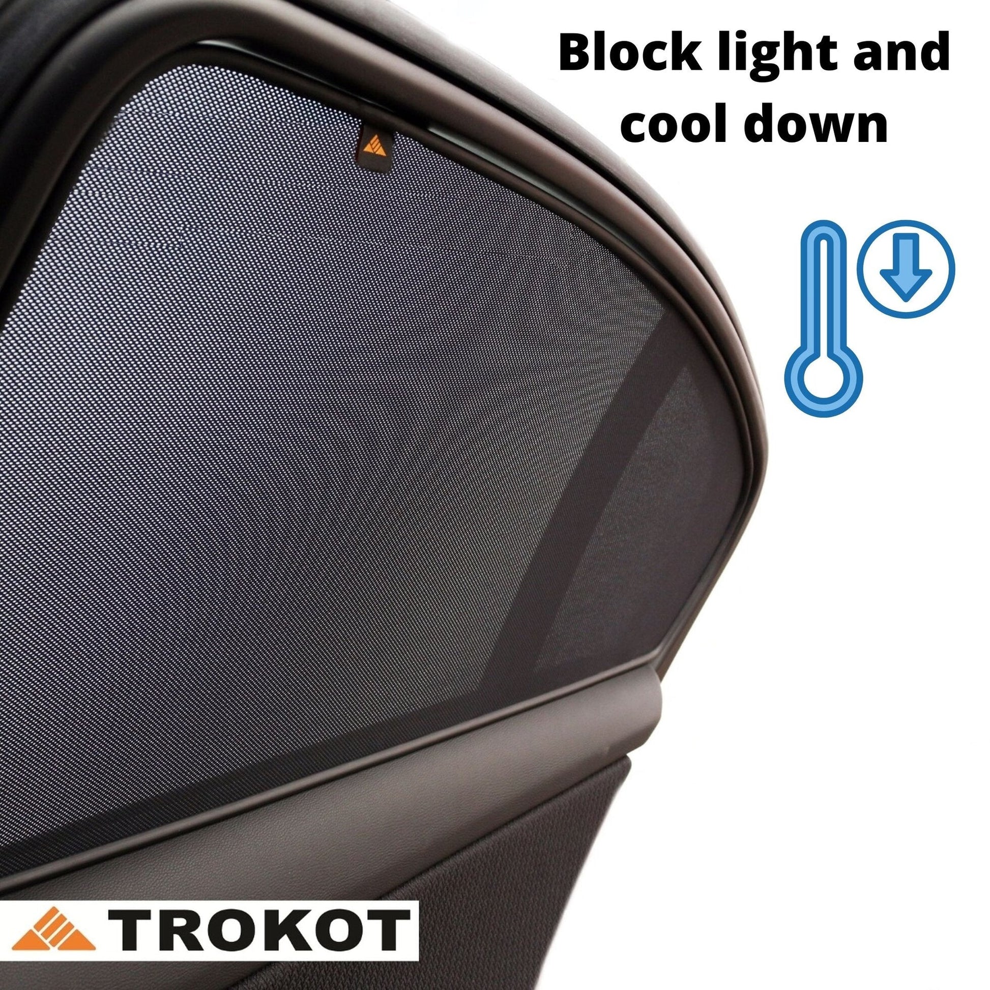 Heyner TRFTRACUS Fort Transit Custom 2013-Onwards - Front Windows Shades Set Of 2Pcs. (Moving Part Only)