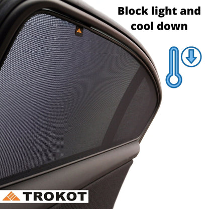 Heyner TRFTRACUS Fort Transit Custom 2013-Onwards - Front Windows Shades Set Of 2Pcs. (Moving Part Only)