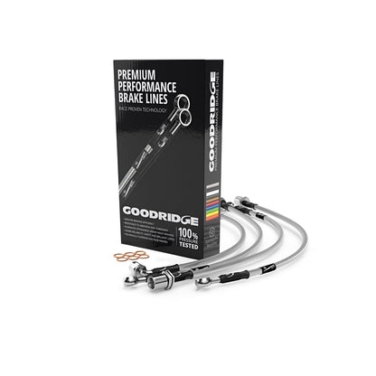 Goodridge SBW0350-4 BMW E83 4 Line Braided Brake Hose Lines Kit