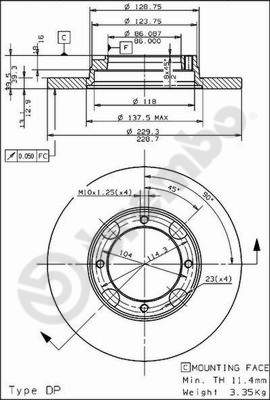 OE IVECO 42559216 Disc Brake Caliper Repair Kit
