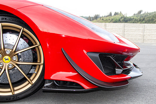 Capristo 03FE08710044LG Ferrari 488 Pista Carbon Fiber Front Spoiler (with Side Wings) 