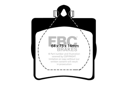 EBC Chrysler Mercedes-Benz Redstuff Sport Rear Brake Pads - ATE Caliper (Inc. Crossfire, W203 C240, CLC203 CLC220 & W210 E300d) | ML Performance UK
