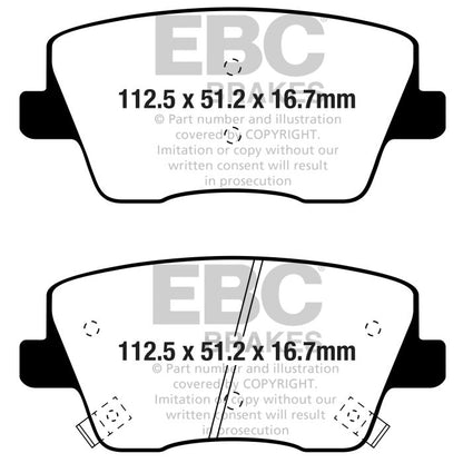 EBC DP82344RP1 RP1 Brake Pads Rear