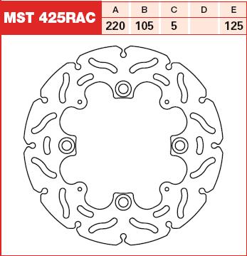 TRW MOTO MST425RAC Brake Disc