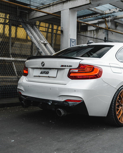 Zaero ZA-F22-DF BMW M235I & M240I F22 F23 EVO-1 GLOSS BLACK REAR DIFFUSER