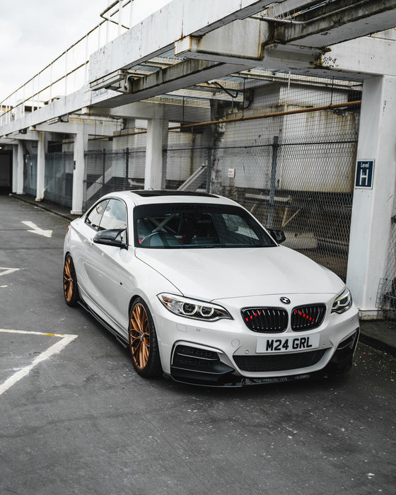 Zaero ZA-F2X-LCI-SW BMW 1 SERIES F20 F21 & 2 SERIES F22 F23 EVO-1 GLOSS BLACK SIDE SKIRTS