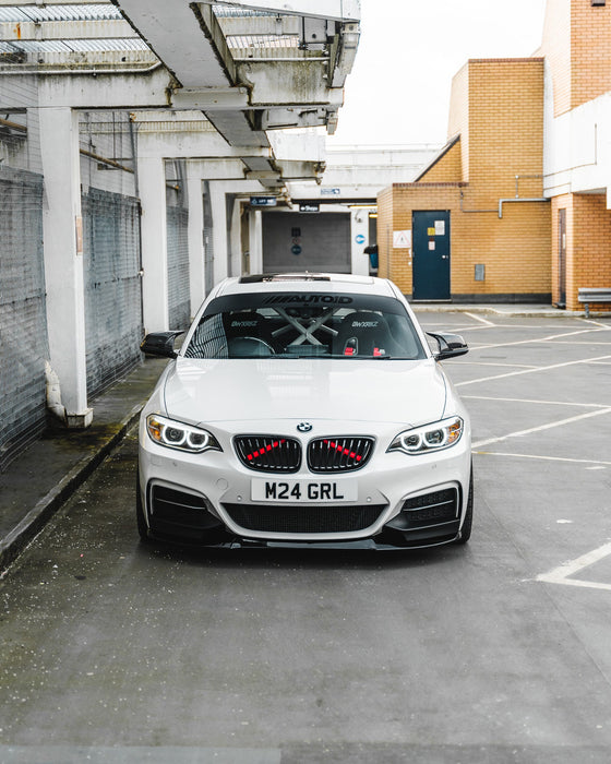 Zaero ZA-F22-FS BMW 2 SERIES, M235I & M240I F22 F23 EVO-1 GLOSS BLACK FRONT SPLITTER