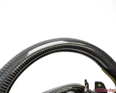 Vivid Racing VR-BMW-M850-STRWHL-YALC BMW M8 | M850i OEM Upgraded Steering Wheel Carbon Fiber, Alcantara, Yellow Stitching