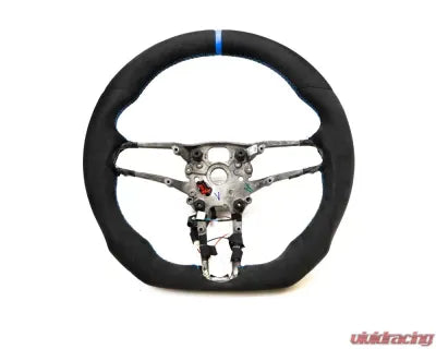 Vivid Racing VR-992-TAY-STRWHL-BALC Porsche 992 | Taycan OEM Upgraded Steering Wheel Alcantara Blue Stripe and Stitching